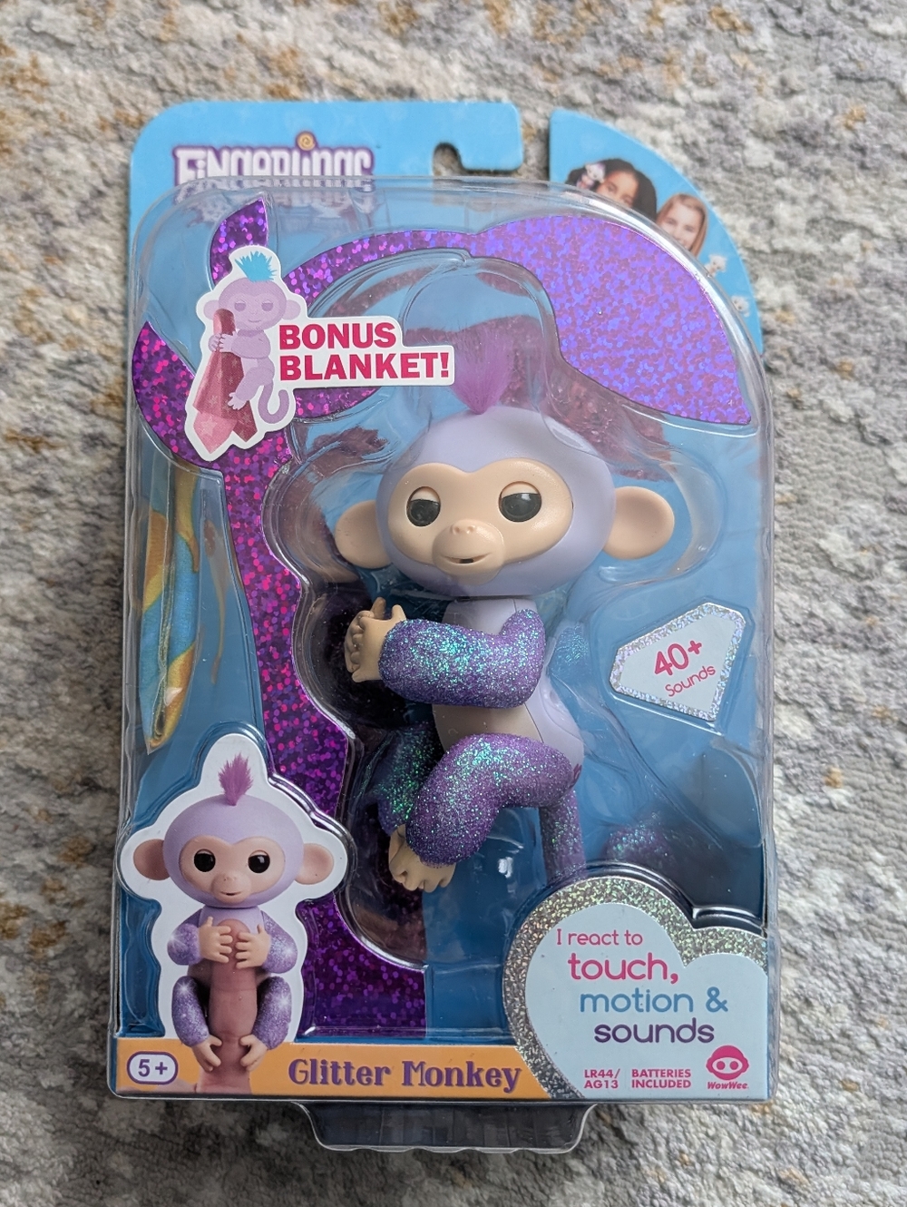 Fingerlings Kiki Purple Glitter Interactive Monkey NEW Fingerling